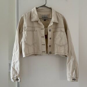 New Women's Beige Jean Jacket
